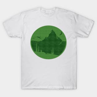 Hiking to a mountain in the forest T-Shirt